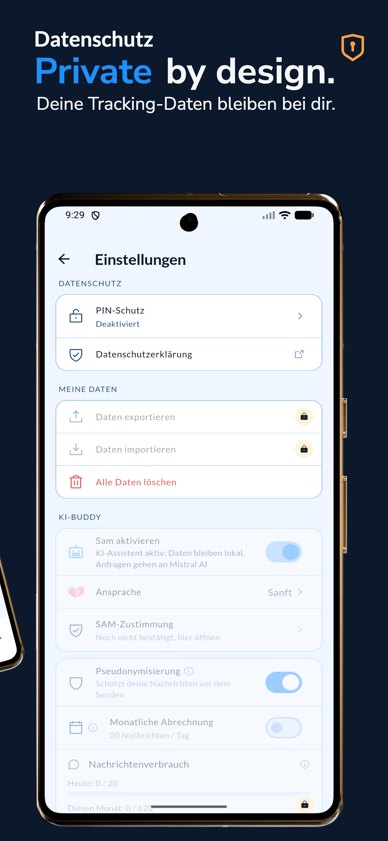 Datenschutz und Einstellungen
